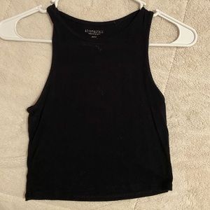 Black cropped tank top.